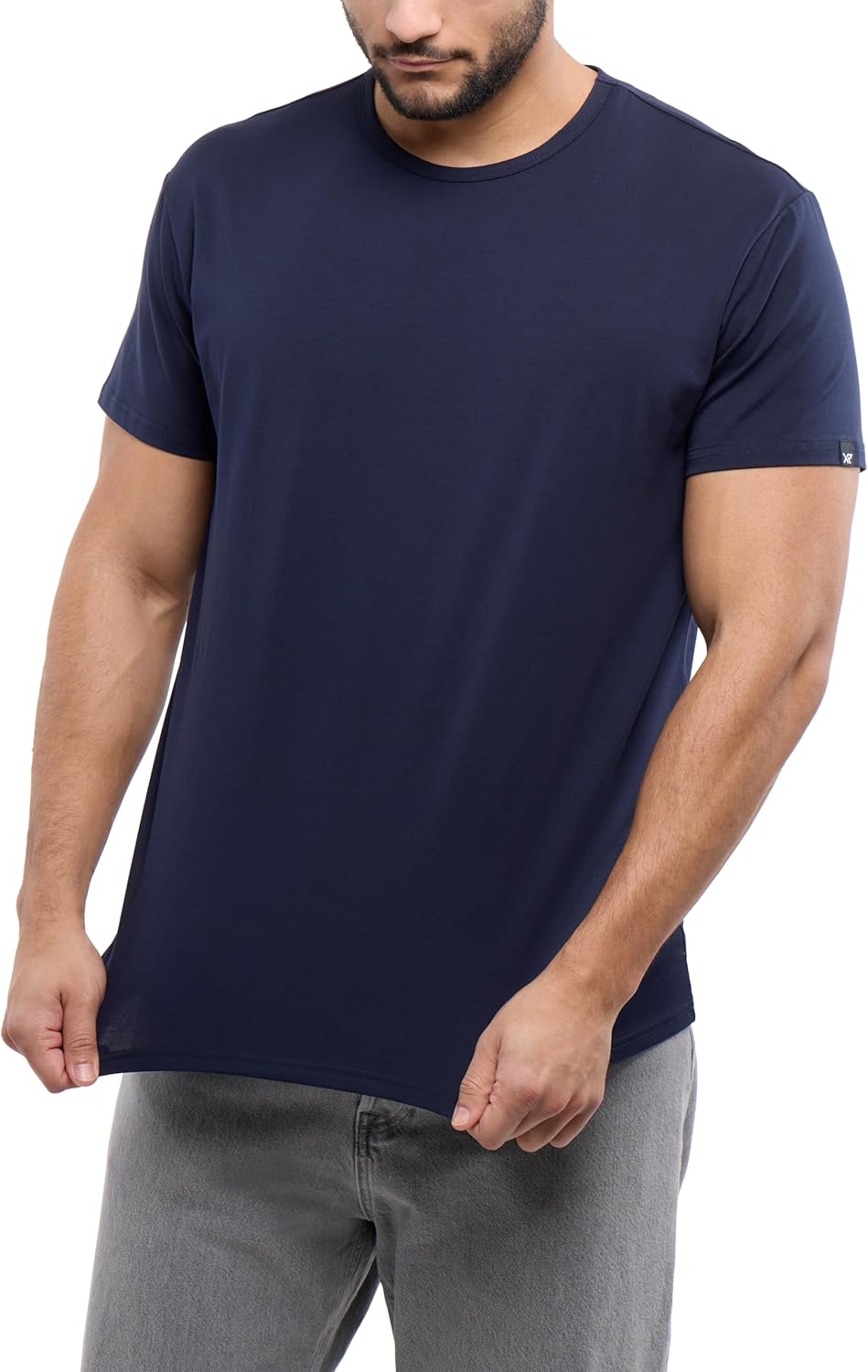 X RAY Mens Crew Neck T Shirts, Soft Cotton Slim Fit Short Sleeve Stretch Crewneck Basic Tees for Men - Image 5