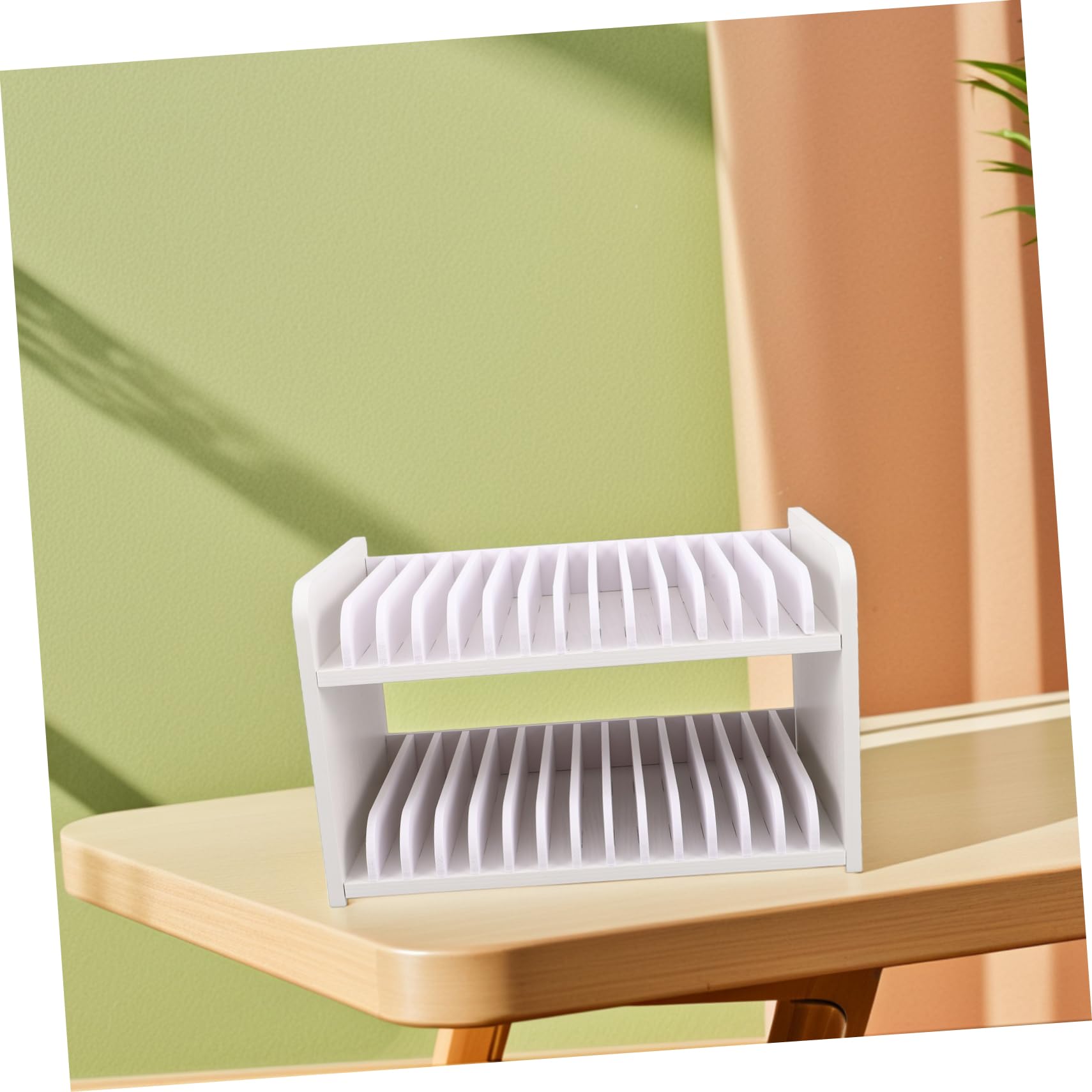 Organizer Da Scrivania Per Cellulari Supporto Cellulare Due Strati Scaffale Multi Scomparti Per Ufficio e Aula Porta Cellulare Pratico e Funzionale
