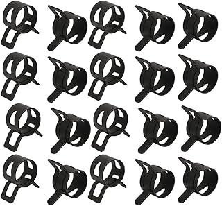 uxcell 20 Pcs 13mm Spring Type Action Fuel Hose Pipe Low Pressure Air Tube Clip Clamp
