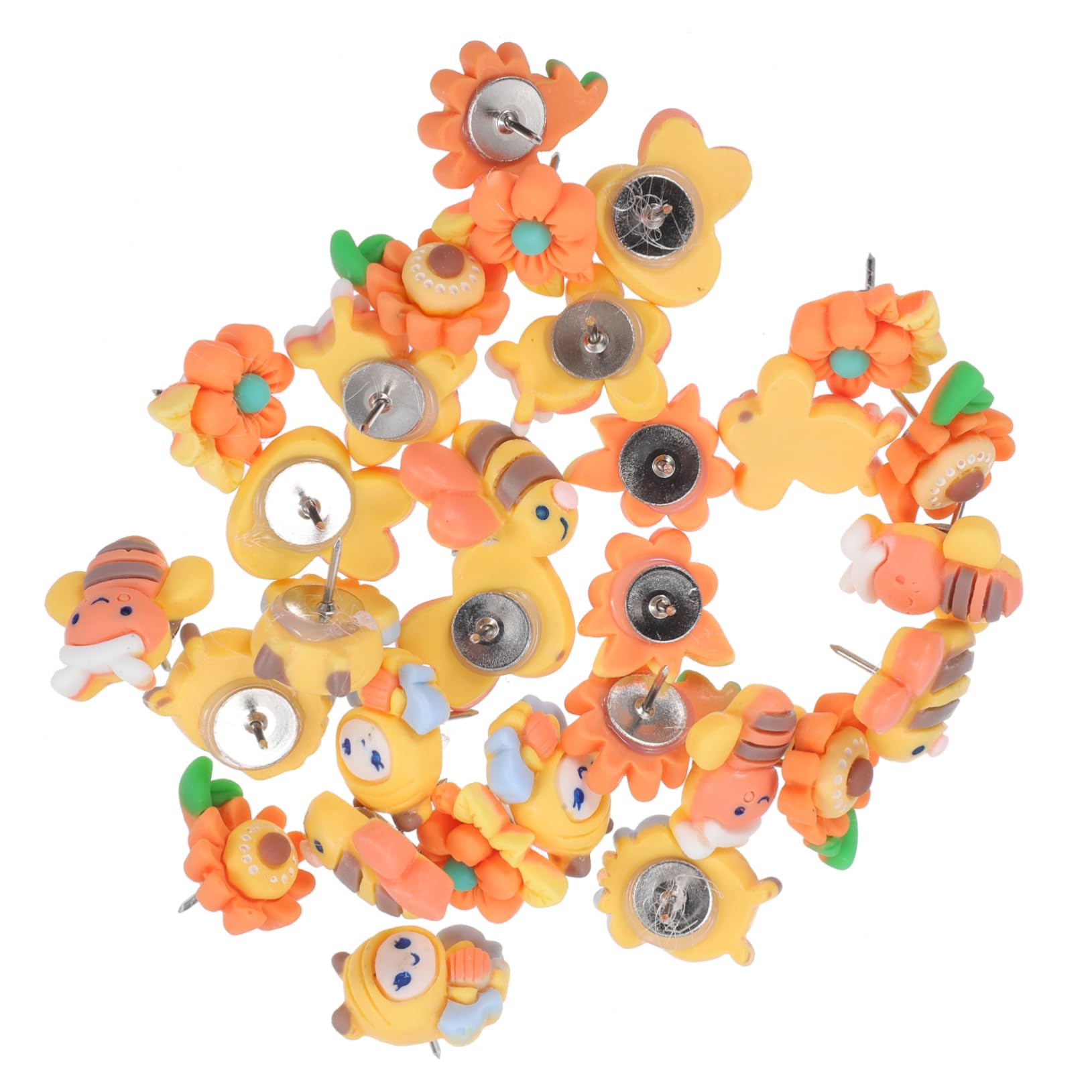 Uonlytech 5 Sätze Wanddekorative Thumbtacks Reißzwecke Pinnwand Pinnwand Dekorative Stecknadel Foto-stecknadel Büro Groß Daumennagel Bulletin Board Tacks Harz 30 Stück * 5
