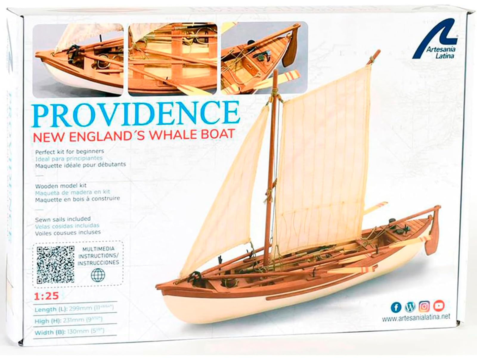 Artesanía Latina Maquette Bateau Bois Providence 19018 Échelle 1:25 Débutant