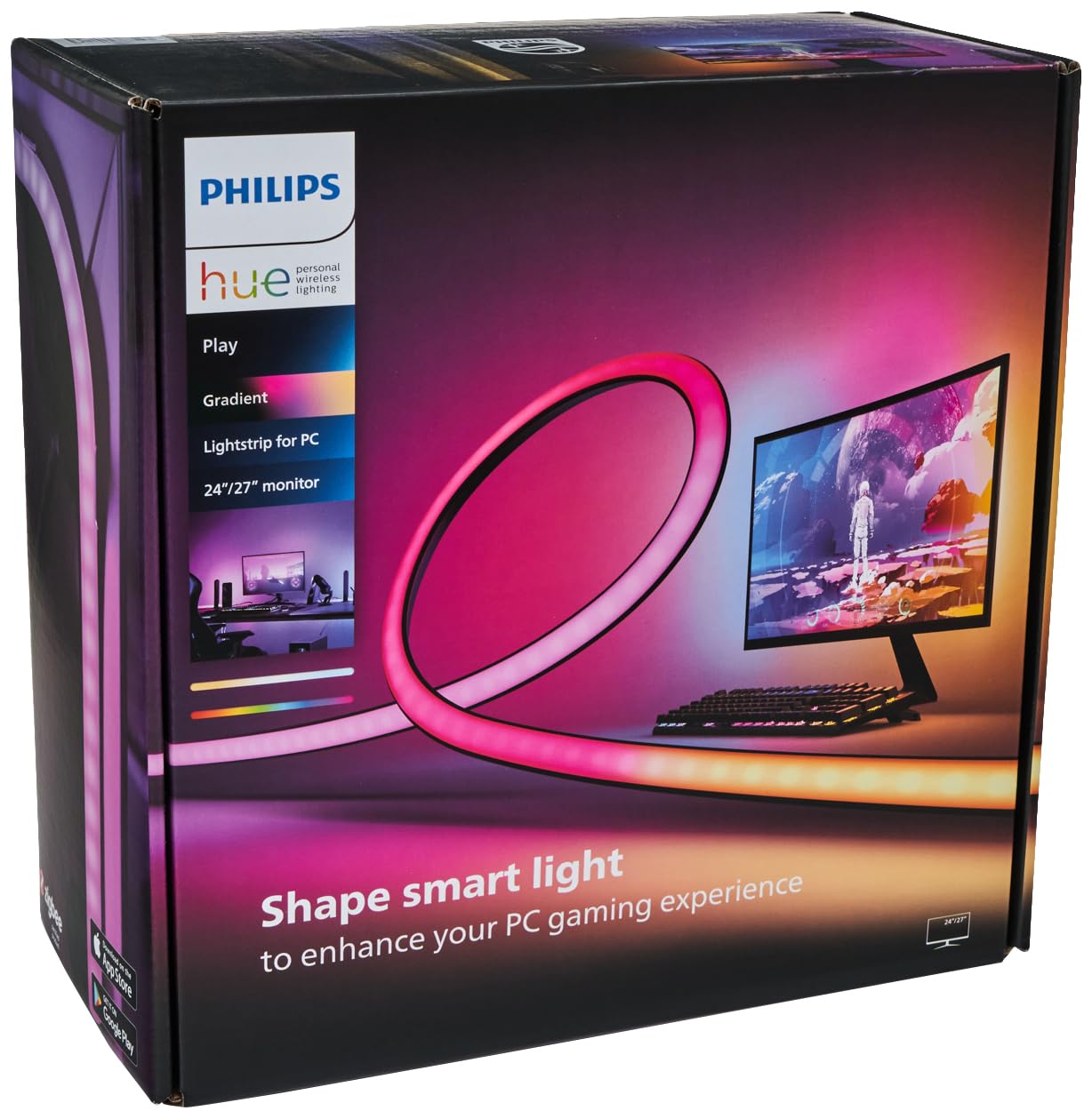 PHILIPS hue ライト　海外版 Hue Gradient Lightstrip 80 inch White and Colour Ambiance