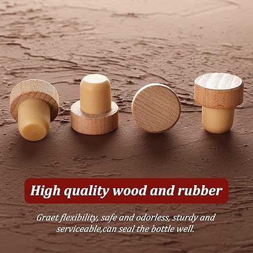 Miniatura 6 de Tapones de corcho en forma de T para botella de vino, corcho, tapón de vino, tapones de vino reutilizables, tapones de madera y goma, tapones de