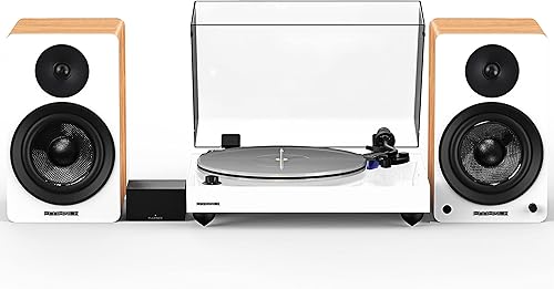 Fluance Reference RT85 Tocadiscos de vinilo de alta fidelidad (blanco), Preamplificador de fono PA10, Ai61 Powered 6.5" Librero Altavoces (Lucky Fluance Reference RT85 Tocadiscos de vinilo de alta fidelidad (blanco), Preamplificador de fono PA10, Ai61 Powered 6.5" Librero Altavoces (Lucky