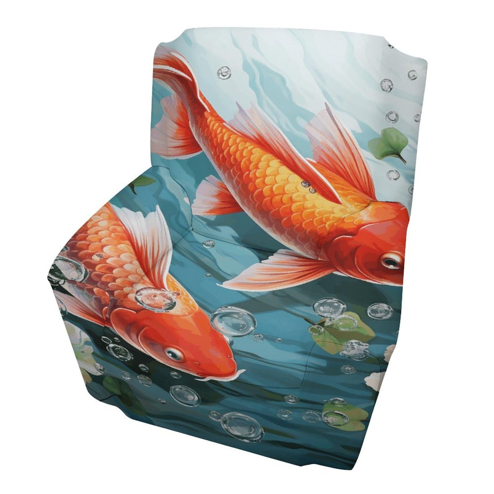 Fekiloot Style Japanese Pretty Red Carp Fish Couch Cover Sofa Cover Sofa Slipcover