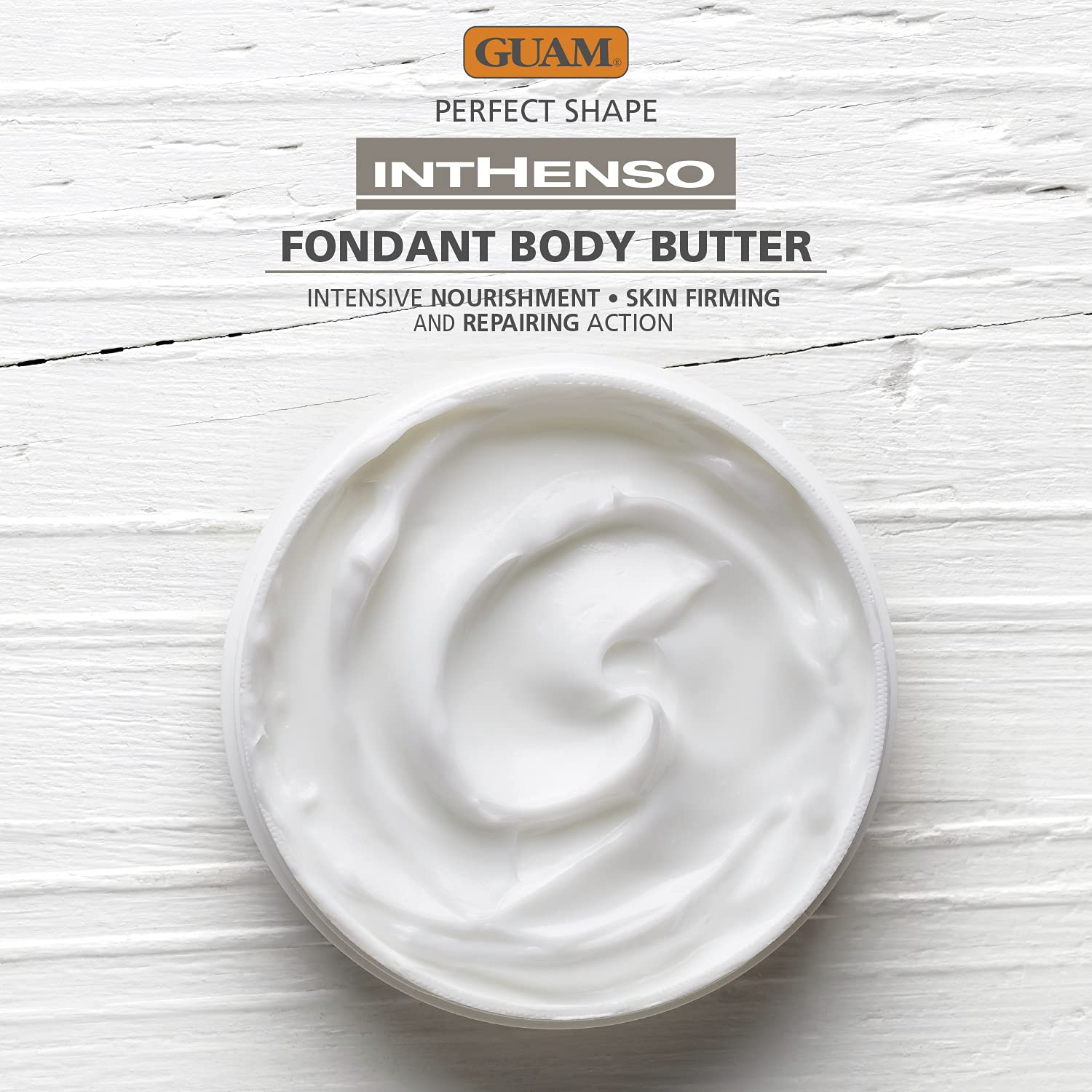 Guam, Inthenso Körperbutter Zart Schmelzend, Körpercreme mit Hoher Nährender und Straffender Wirkung, für Trockene und Dehydrierte Haut, Made in Italy, 250 ml Packung (Packung mit 2)