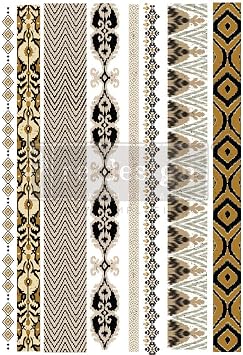 Redesign with Prima Decor Transfers - Exotic Borders Total Sheet Size 24x35, Cut into 2 Sheets Vintage Botanical