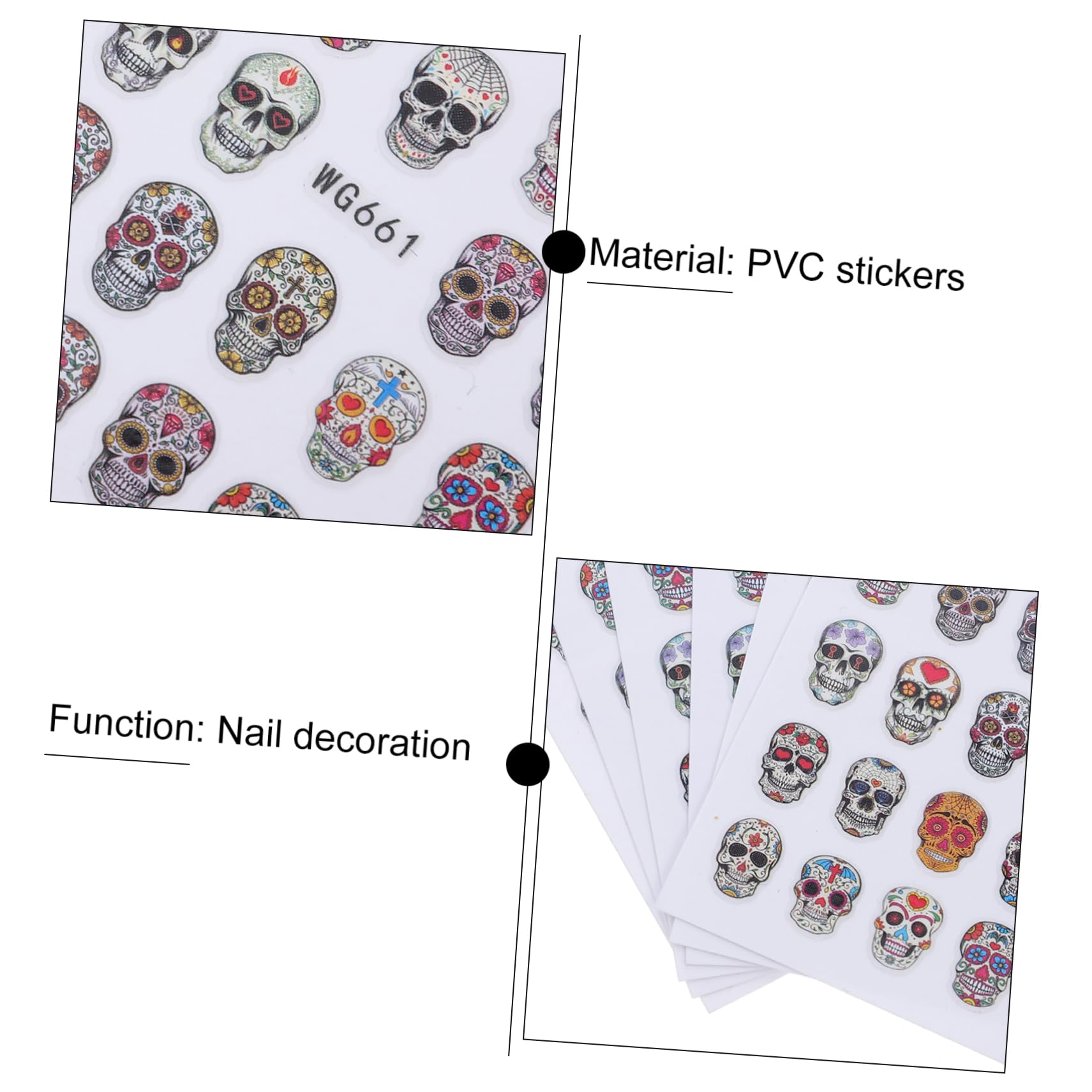 Healvian 4 Set Adesivi Unghie Halloween Stickers Autoadesivi Con Per Nail Art Decorazioni Per Manicure E Per Feste E Domestico 10 Fogli*4