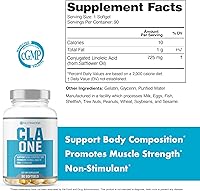 Vista 5 de NutraOne Nutrition Suplemento CLAOne de ácido linoleico conjugado (CLA) Suplemento natural* (90 cápsulas)