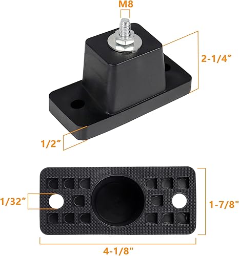 Miniatura 2 de Paquete de 4 almohadillas de goma antivibración, soporte de montaje de absorción de impactos para unidades de aire acondicionado dividido mini sin