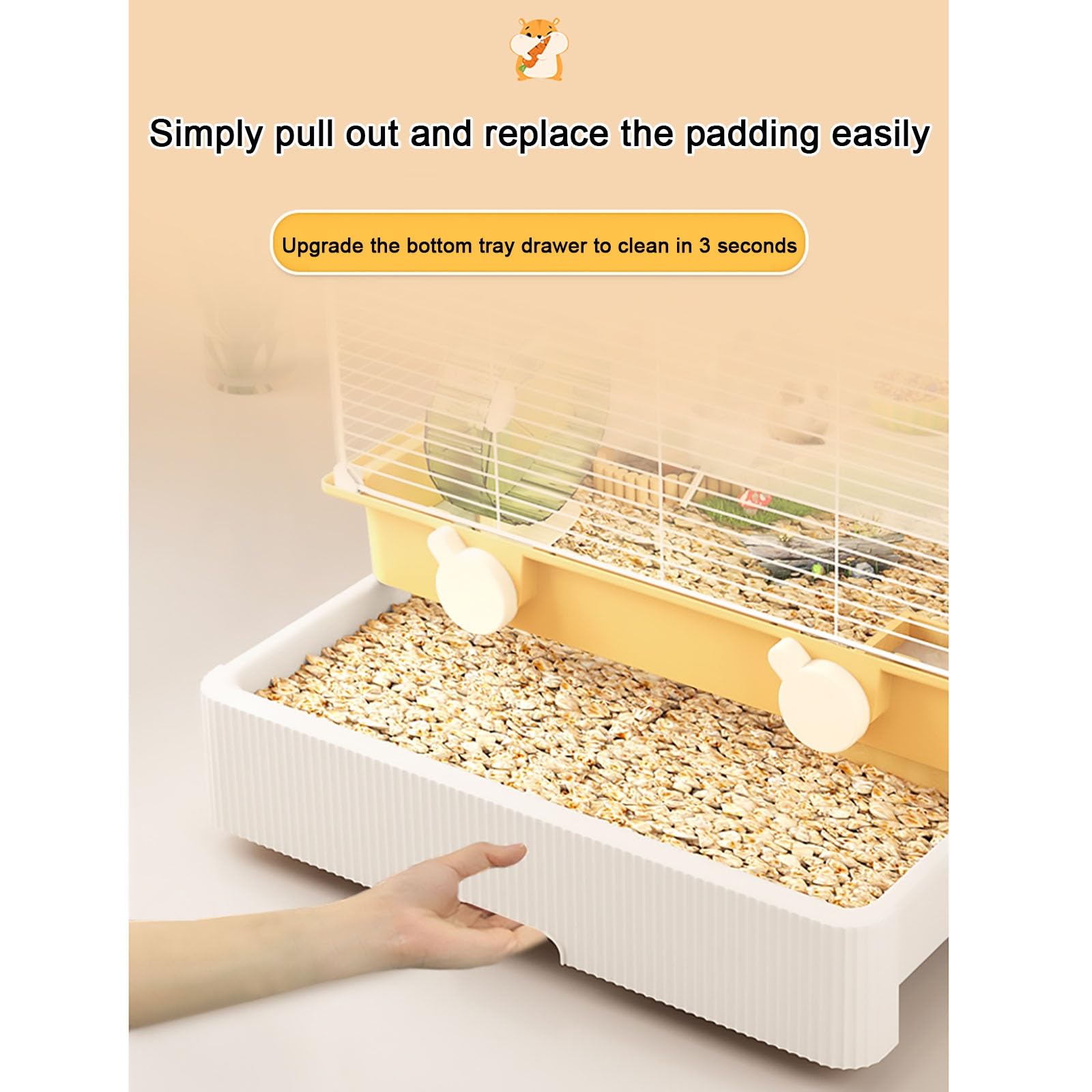 金属製ケージ 引き出し式トレイ付き 金属製ケージ 引き出し式トレイ付き 金属製ケージ 引き出し式