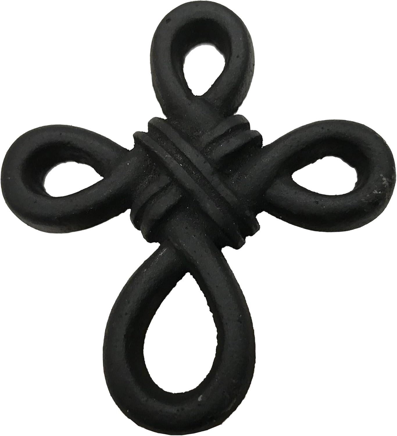 2.5"- Rope Cross - BB-348 - Cabinet Knob Handle - for Gate, Drawer, Closet, Cabinet, Dresser - Black Finish - BB-348 (2)
