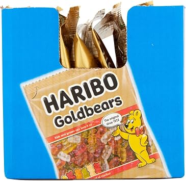 Haribo Gummy Bears 1.7kg Goldbear Sweets, 140g Pack of 12