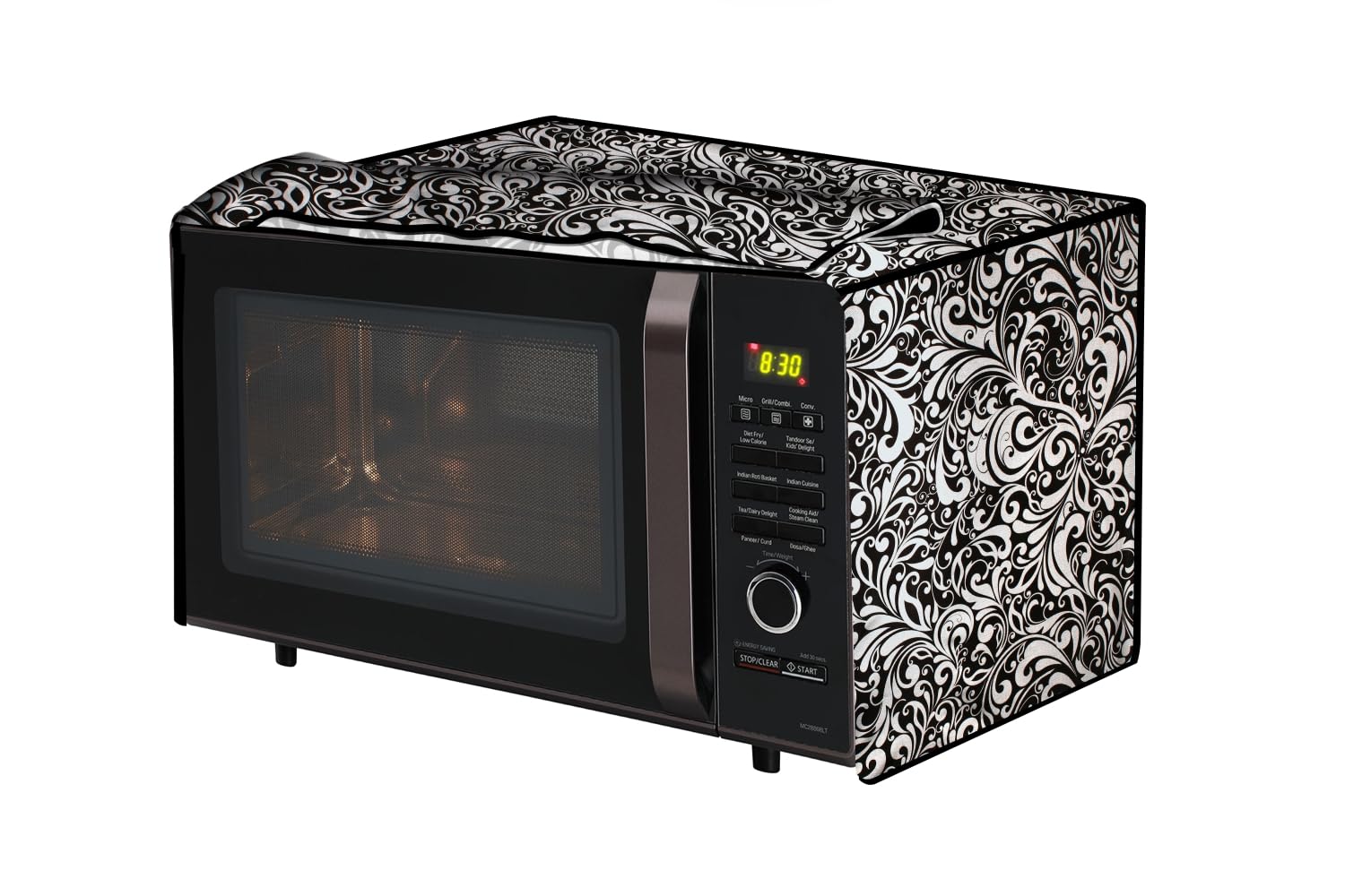 The Furnishing Tree microwave oven cover compatible for IFB 28 Liters Convection 28QOLCD1, Waterproof, Dustproof, Wipeable, Cover Size In CM: (49x40x29), Sand Pattern Grey — Amazon image 9