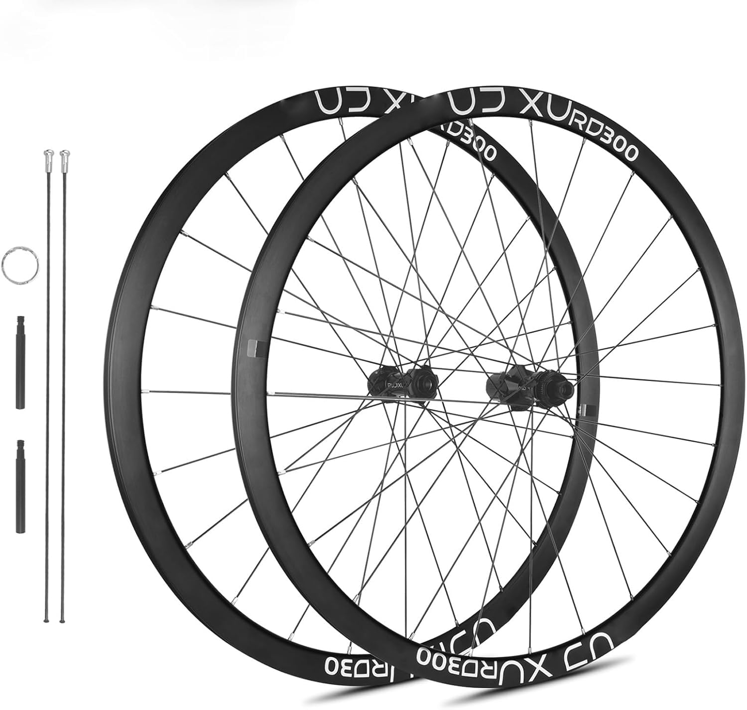 HOMSXPAC 700C Racing Bike Wheelset Ultra-Lightweight Aluminum Alloy Rim 30 Mm Disc Brake Bicycle Wheels Center Lock Hub Thru-Axle 100 Mm/142