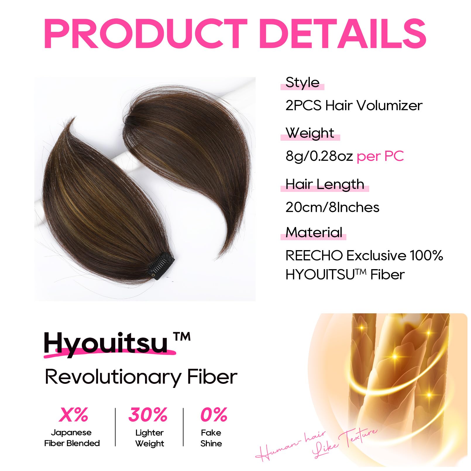 REECHO Clip in Hair Volumizer - Image 2