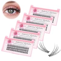 Vista 9 de 20 pestañas falsas postizas individuales, largo natural, hechas a mano, 10 mm