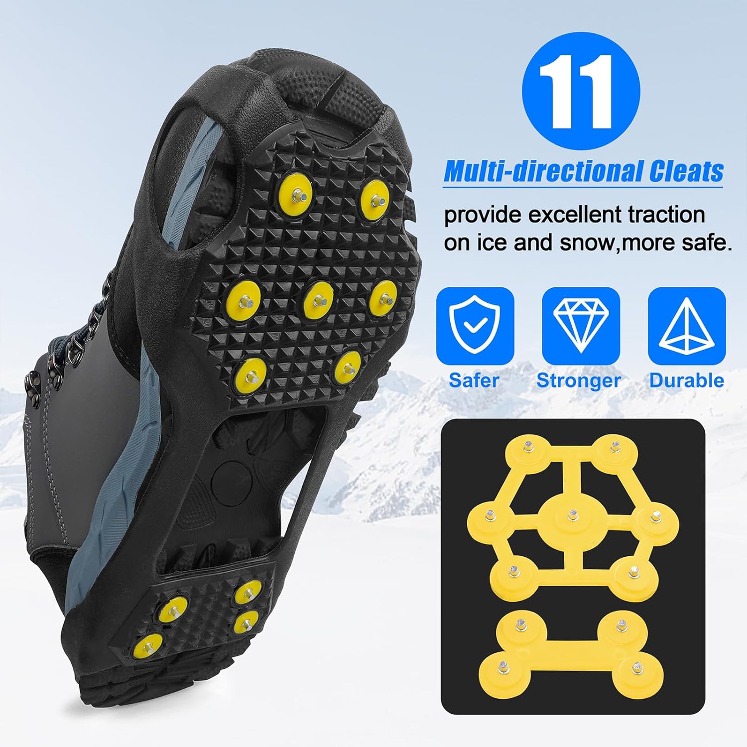 Ice Cleats Snow Traction Cleats for Shoes and Boots Botswana Ubuy