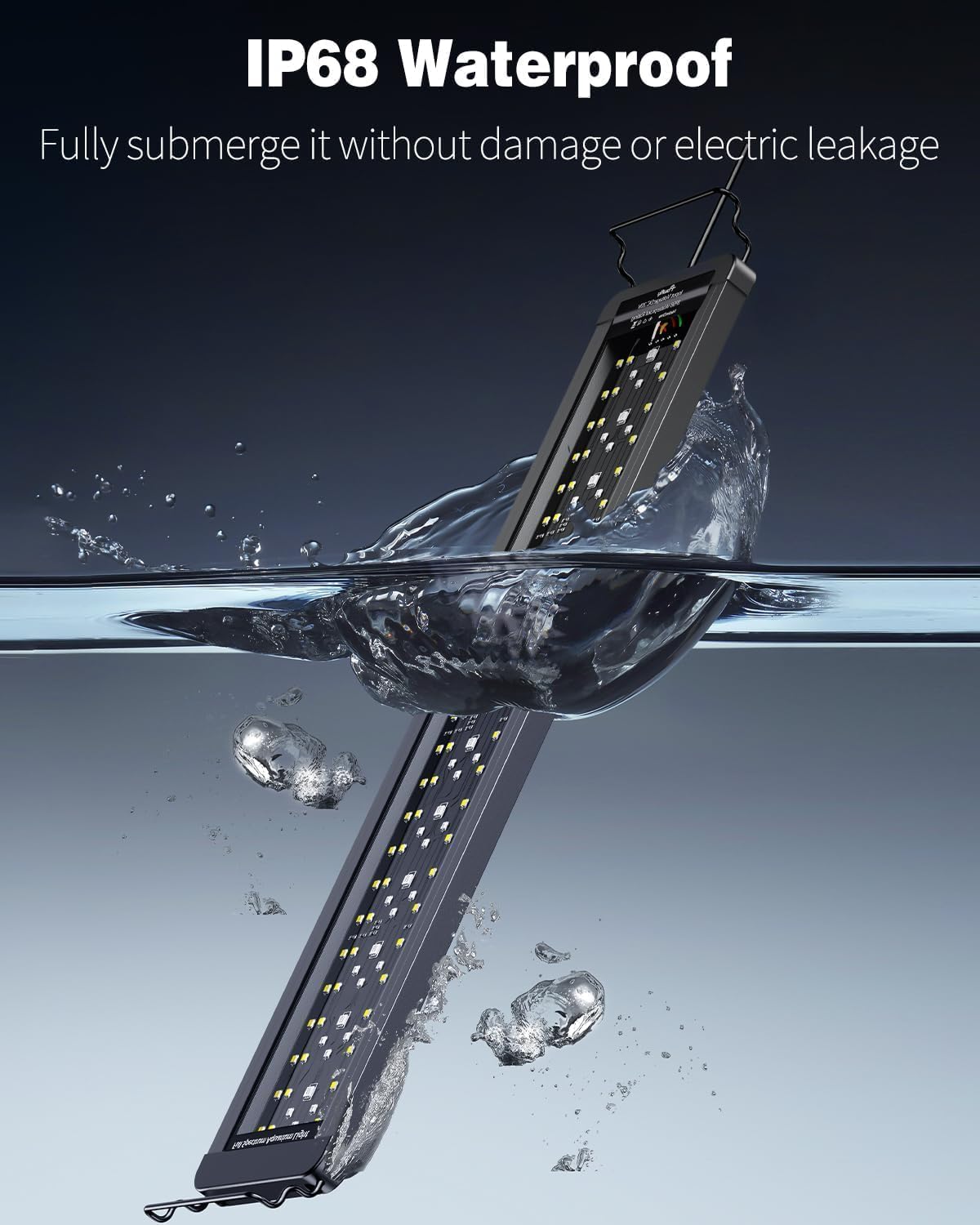 Pawfly 26 W Aquarium LED Light for 24" to 30" Tanks 24/7 Extendable Fish Tank Lights with Full Spectrum IP68 Waterproof Lights with D/N Mode Single Color Effects Timer and Adjustable Brightness