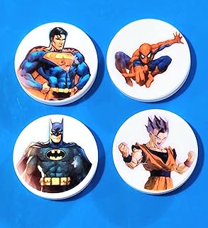Carrom Tournament Striker ( Set of 4 Striker ) Random Color & Design (Design 1)