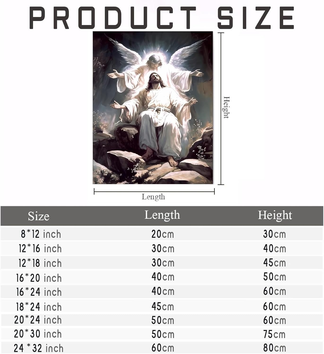 Worihut God Jesus 5D Diamond Painting Kits for Adults, DIY Full Round Diamond Art Cross-Stitch Perfect for Hotel and Bar Decor Holiday Birthday Gifts 16x20 Inch