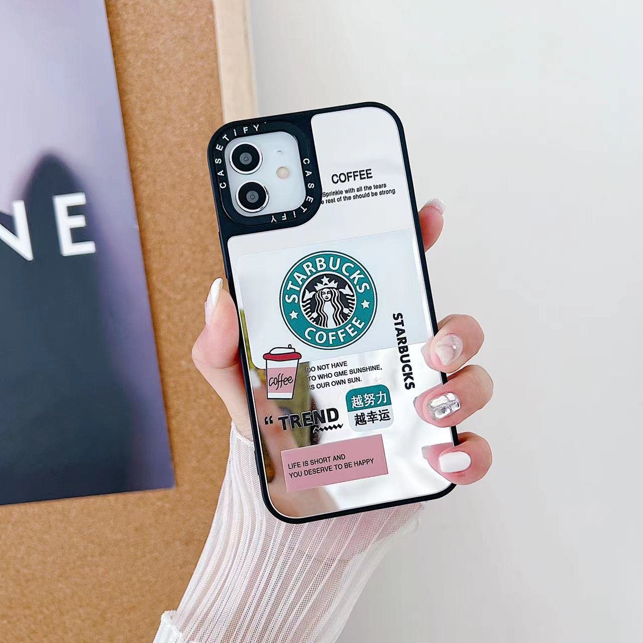 A.S. PLATINUM TPU+PC New Luxury Starbuck Print Design Mobile Phone