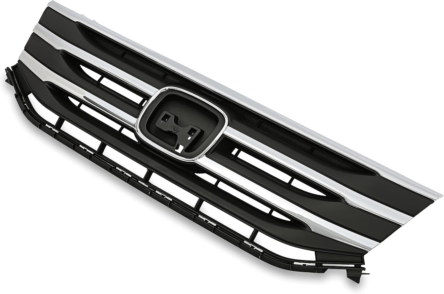 Front Grille Compatible with 2011 2012 2013 Honda Odyssey Replacement for HO1202107 HO1217105 HO1210138 Silvery+Black Bumper Grill Plastic
