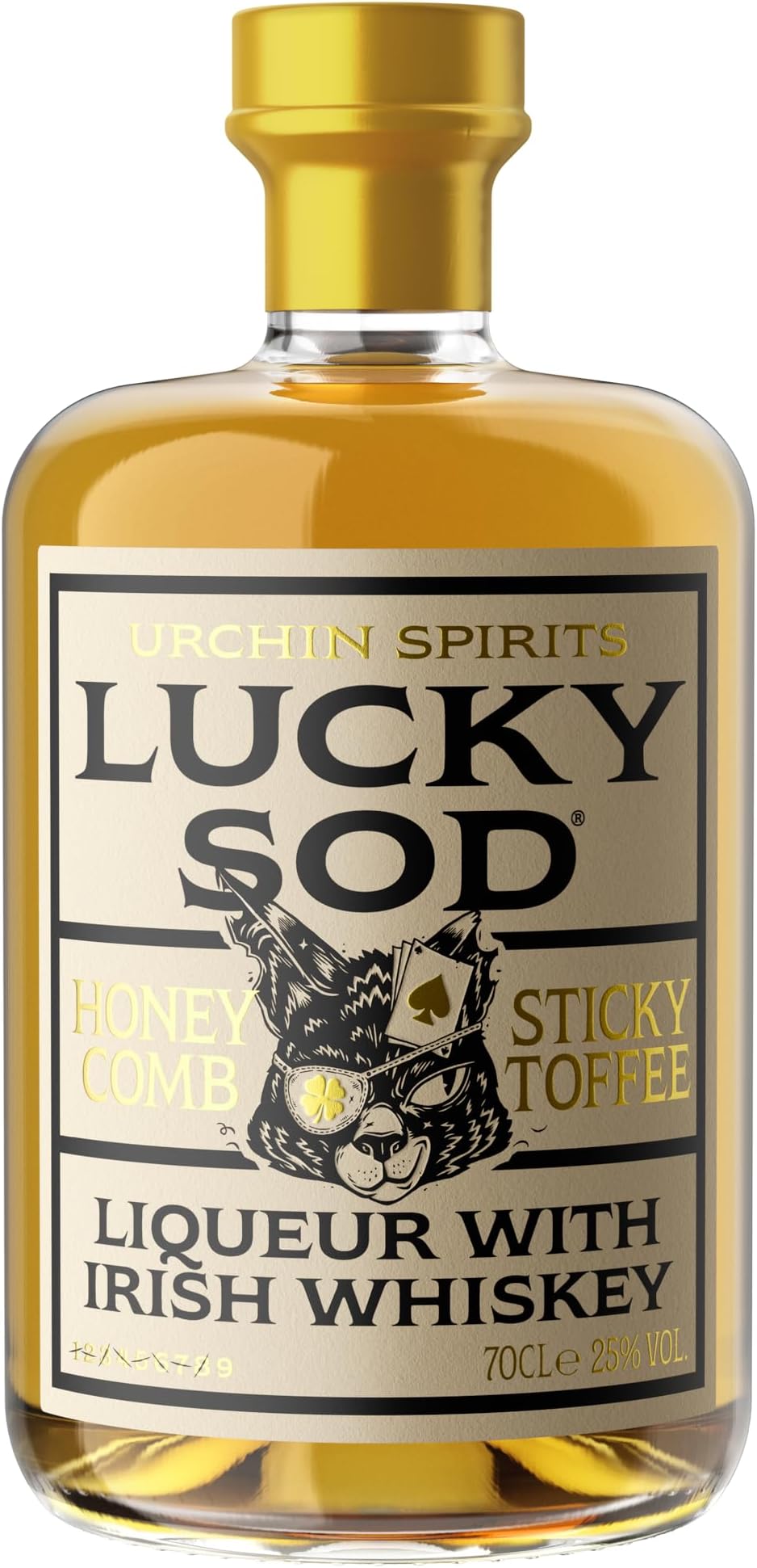 Lucky Sod Honeycomb liqueur with Irish Whiskey | 70cl | 25% ABV | Party shots | Vegan & GF