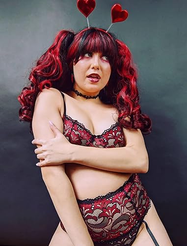 Miniatura 4 de Avidlove - Conjunto de lencería para mujer de cintura alta lencería con cinturón lencería