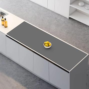 Large Silicone Mats, 78.7''x15.7'' Extra Large Silicone Heat Resistant Mat, Worktop Protector Mat, Nonstick Waterproof Mats for Kitchen Counter, Shipped Rolled Up Kitchen Counter Mat, Dark Gray