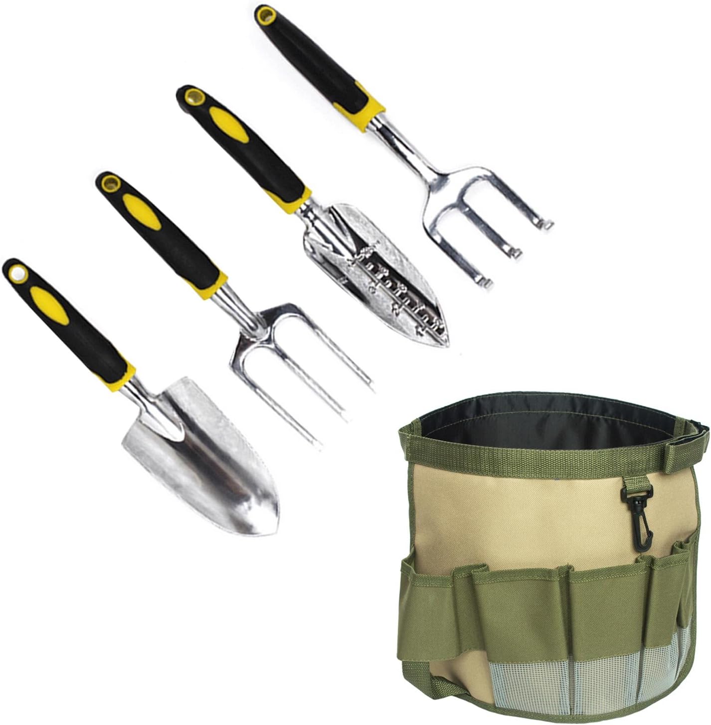 Garden Bucket Caddy, 5Gallon Bucket Garden Tool Organizer with 4 Pcs