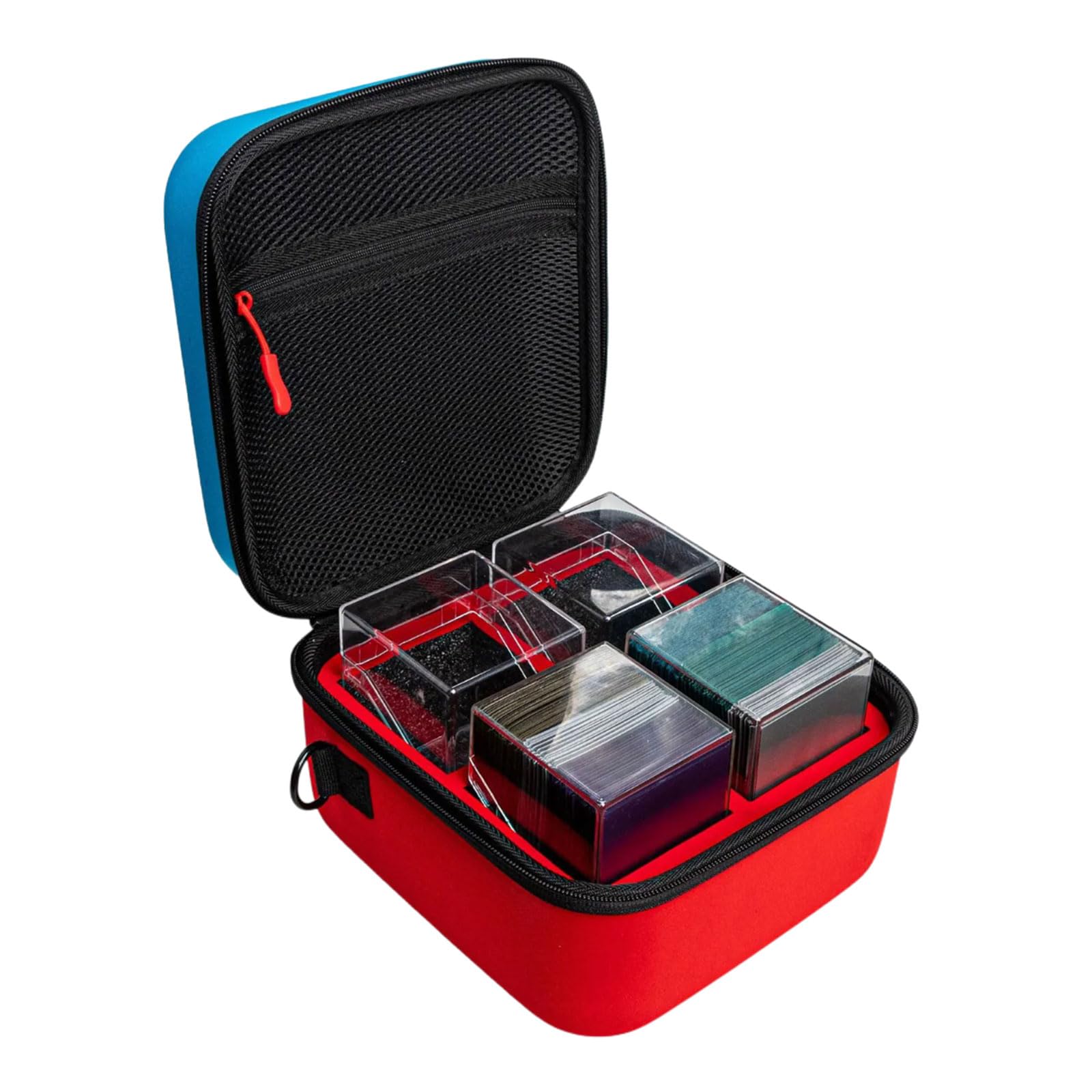 Porta carte con custodia portatile con cerniera, per proteggere le carte da gioco e per organizzare facilmente il trading