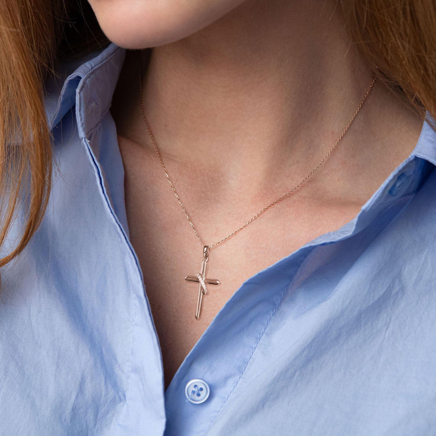 STARCHENIE Crown Cross Necklace for Women 925 Sterling Silver Rotated Crucifix Pendant Religious Jewelry Gift for Her - Image 2