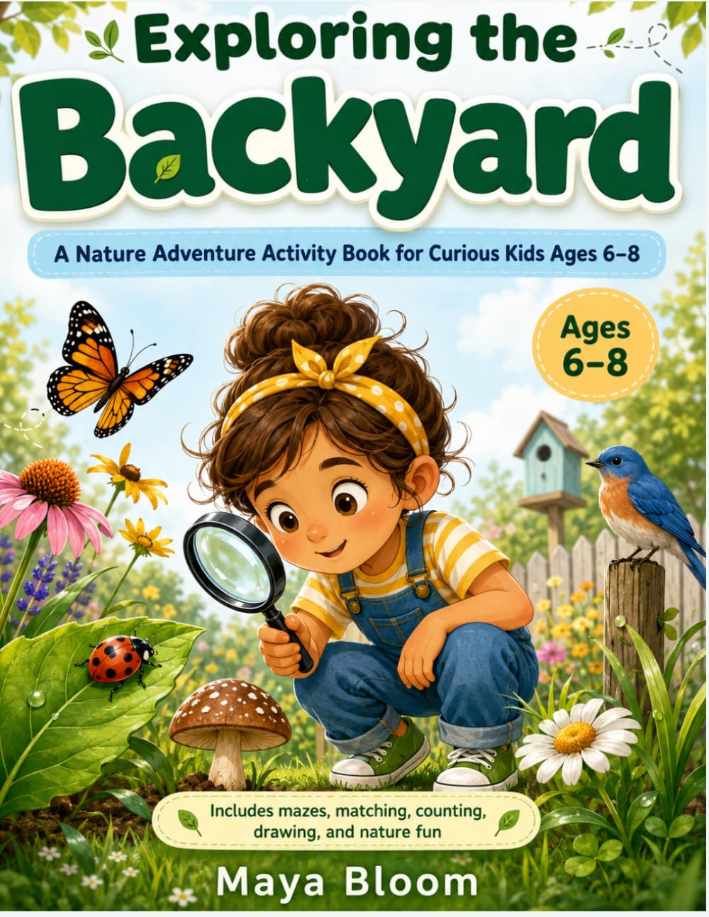 Exploring the Backyard: A Nature Adventure Activity Book for Curious Kids Ages 6–8 (Maya Bloom Curious Adventures)