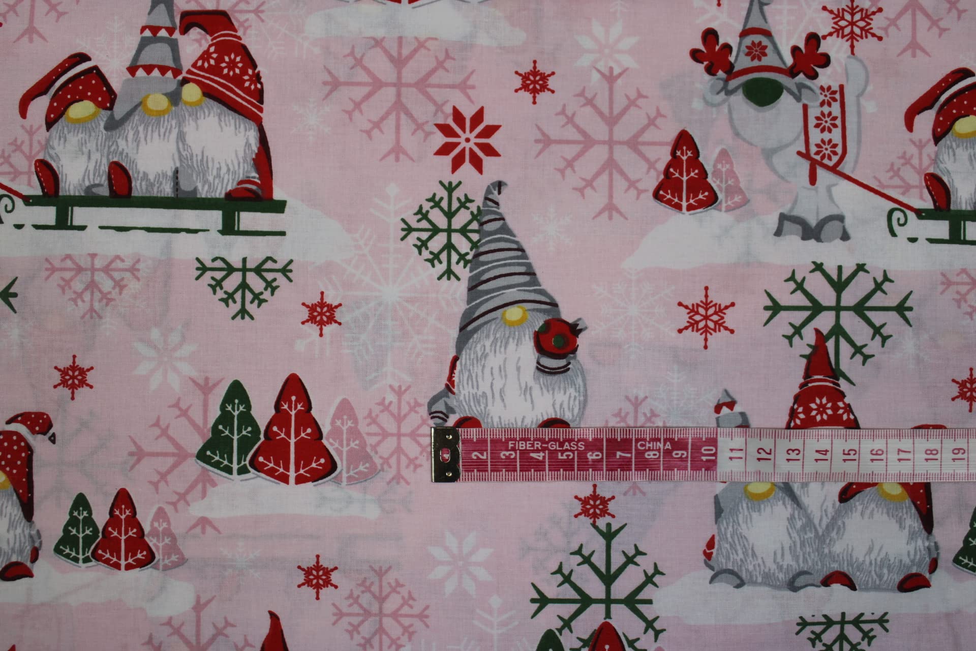 40 Stück Weihnachtsstoff-Streifen 6,5x100cm - Baumwolle Mit Weihnachtsmotiven