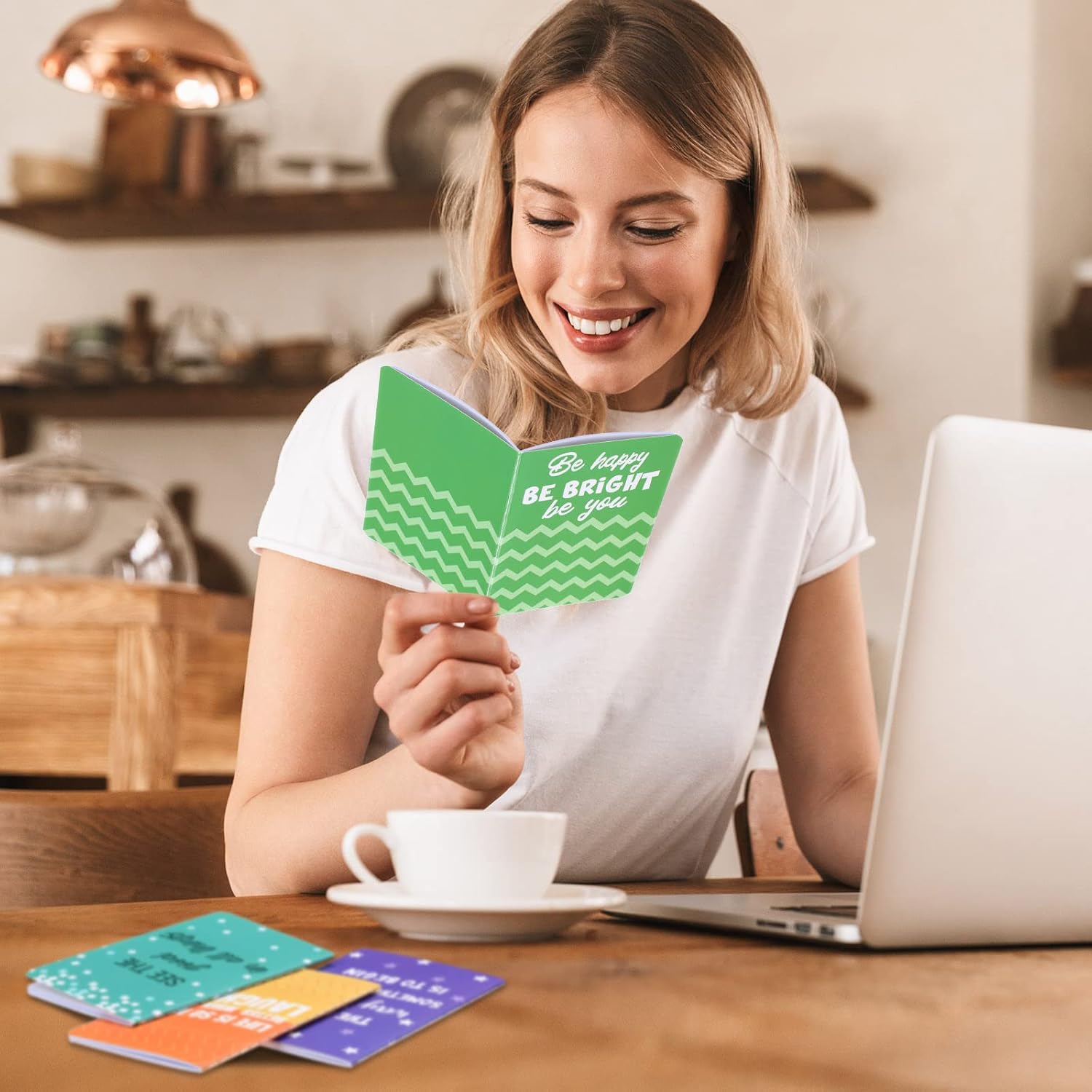 Zonon 24 Pcs Mini Inspirational Notebooks for Party Favors Pocket Notebook Bulk Gift Lined Small Colorful Mini Journal Onboarding Gift Notepad for Writing Teacher Office Coworker(Positive Style) - Image 7