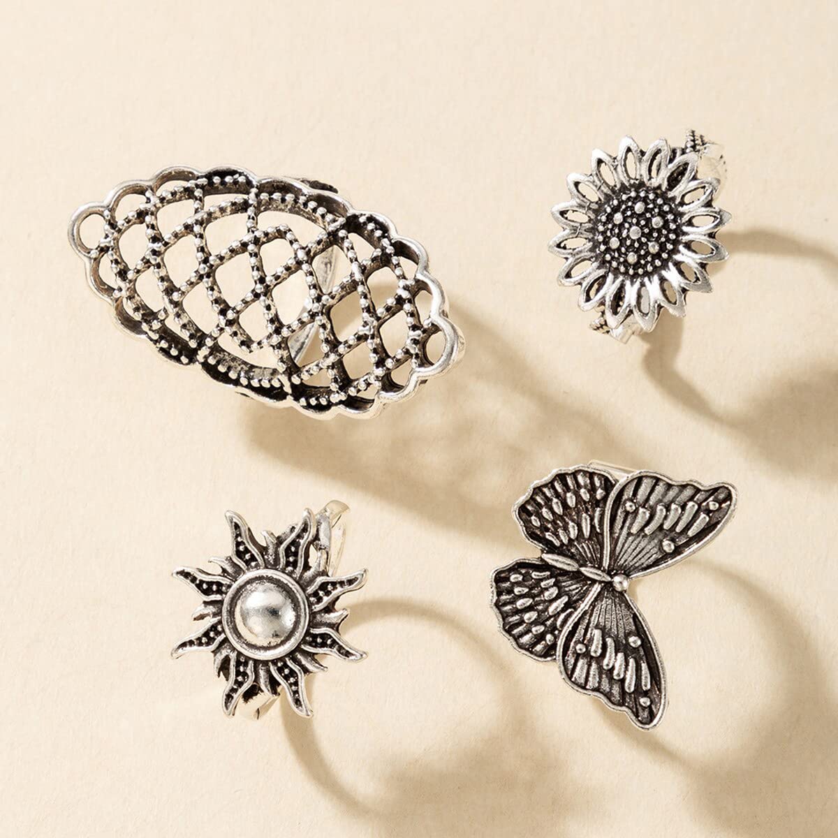 Contemporary Stackable Rings Set - Style 6