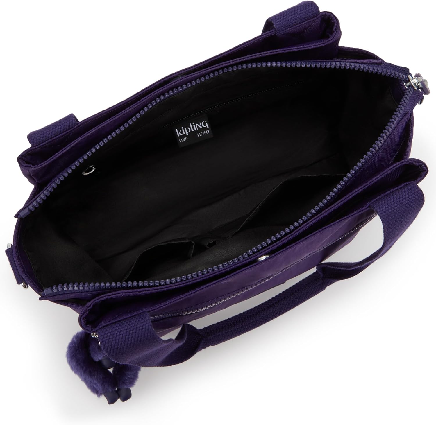 Kipling Women's Elysia Crossbody Bag, Lightweight, Multi-Compartment Magnetic Snap Pockets, Shoulder Bag – Moonlit Blue - Image 3