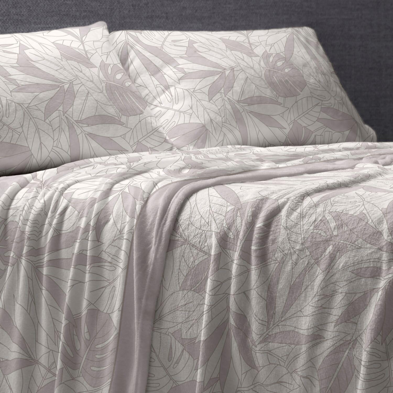 Burrito Blanco | Sábanas de Coralina | Cama de 150 a 160cm. (+Medidas Disponibles) | Diseño 994 | Color Piedra (150-160x190/200cm.)