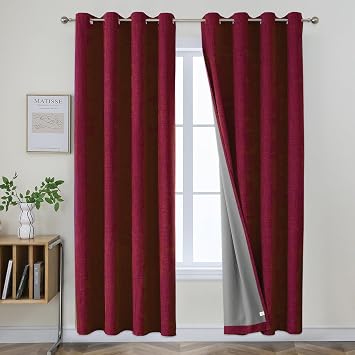 Luxury Blackout Curtains for Master Bedroom Thermal Insulated Elegant Window Drapes Room Darkening Treatment PanelsV,52" W*108" L132 * 274cm-1PC