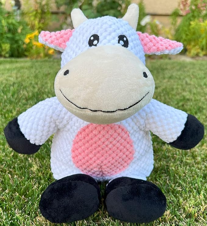 Glory To Dog Barnyard Cow Large Plush perro miniatura 4