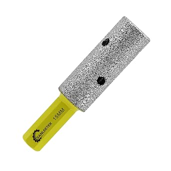 Diamond Finger Milling Bits 3/5"15mm SANLEETEK Tile Bits with Hex Shank for Existing Holes Enlarging Shaping Trimming in Tile Porcelain Ceramic Marble Granite Artificial Stone