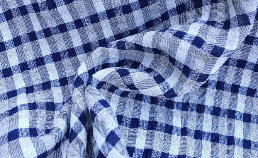 Amazon.com: Yellow Gingham Check Seersucker Linen Fabric | Durable