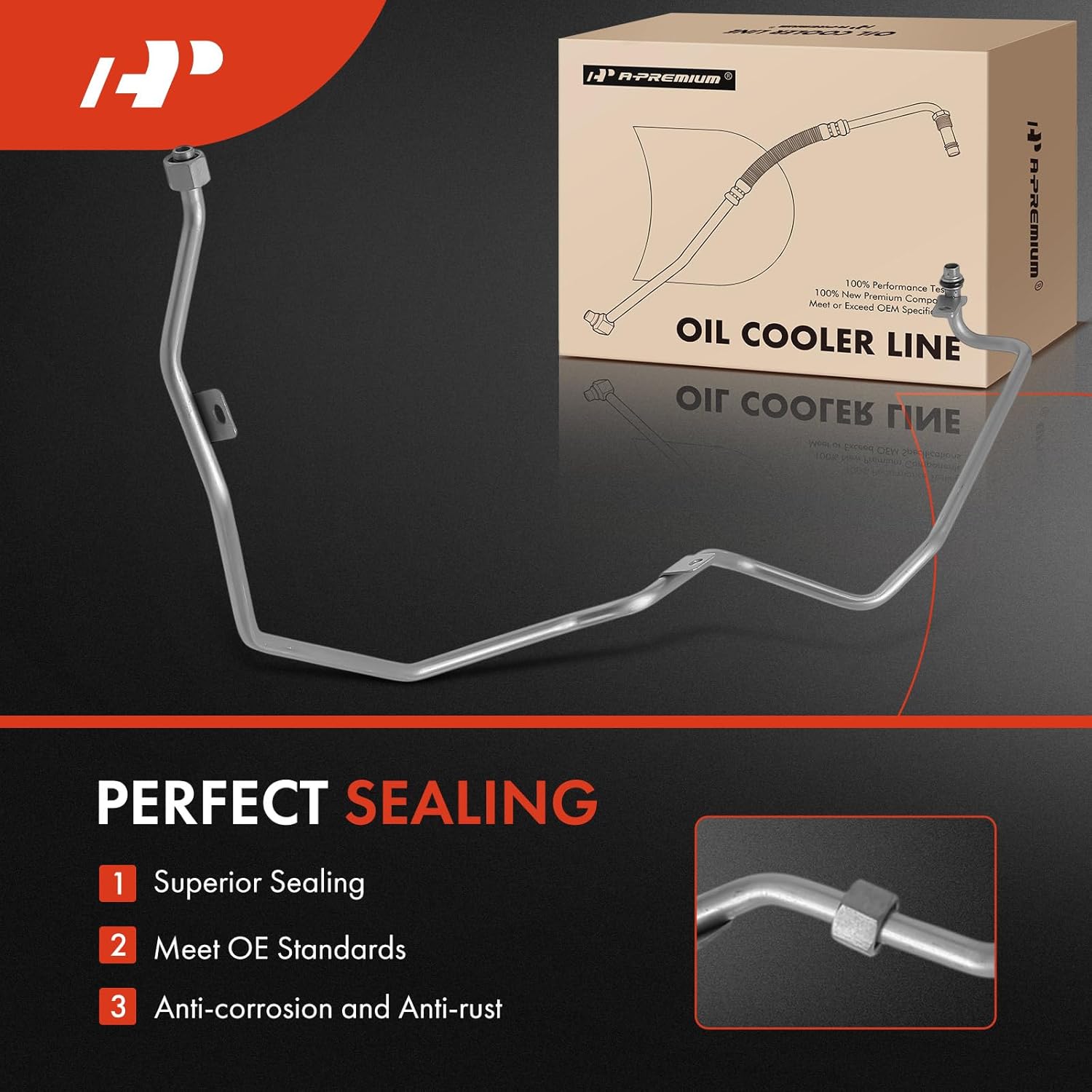 A-Premium Outlet Automatic Transmission Oil Cooler Line Hose Assembly Compatible with Audi A4 2011-2016, A4 Quattro 2011-2016, Q5 2011-2017, A5 Quattro 2015-2017, allroad 2015-2016, 2.0L