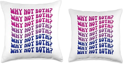 Miniatura 3 de Bisexuality Pride Why Not Both Bisexual Flag Bi LGBT Ally - Almohada (16 x 16 pulgadas), multicolor