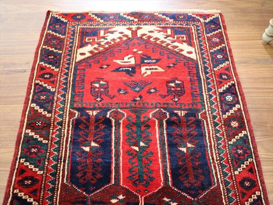 Amazon | トルコ絨毯 ヴィンテージラグ ドゥシュメアルトゥ 112×75cm