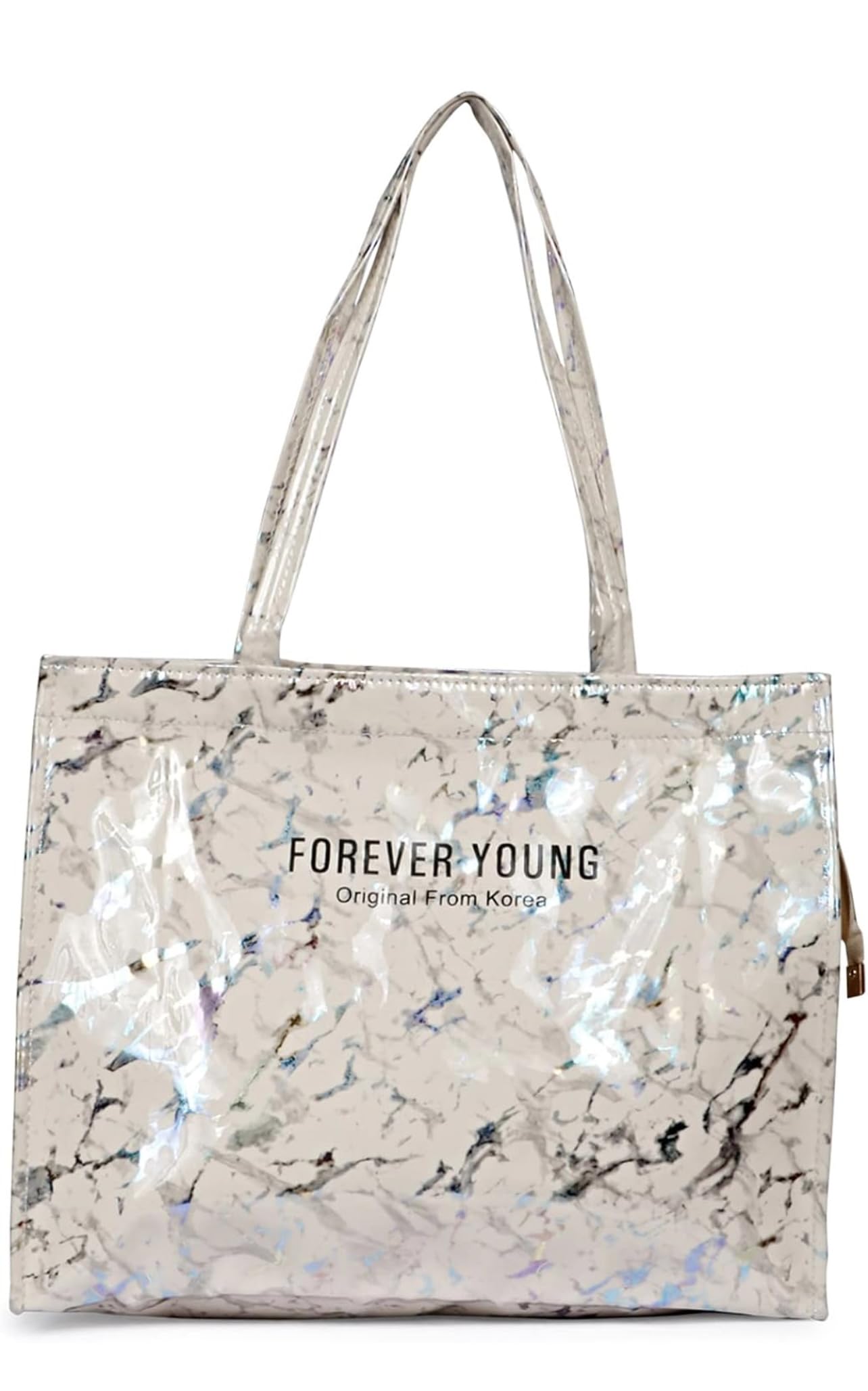 White marble finish tote bag (One Size, Off white) (B0CM6C518V) Amazon Price History, Amazon Price Tracker