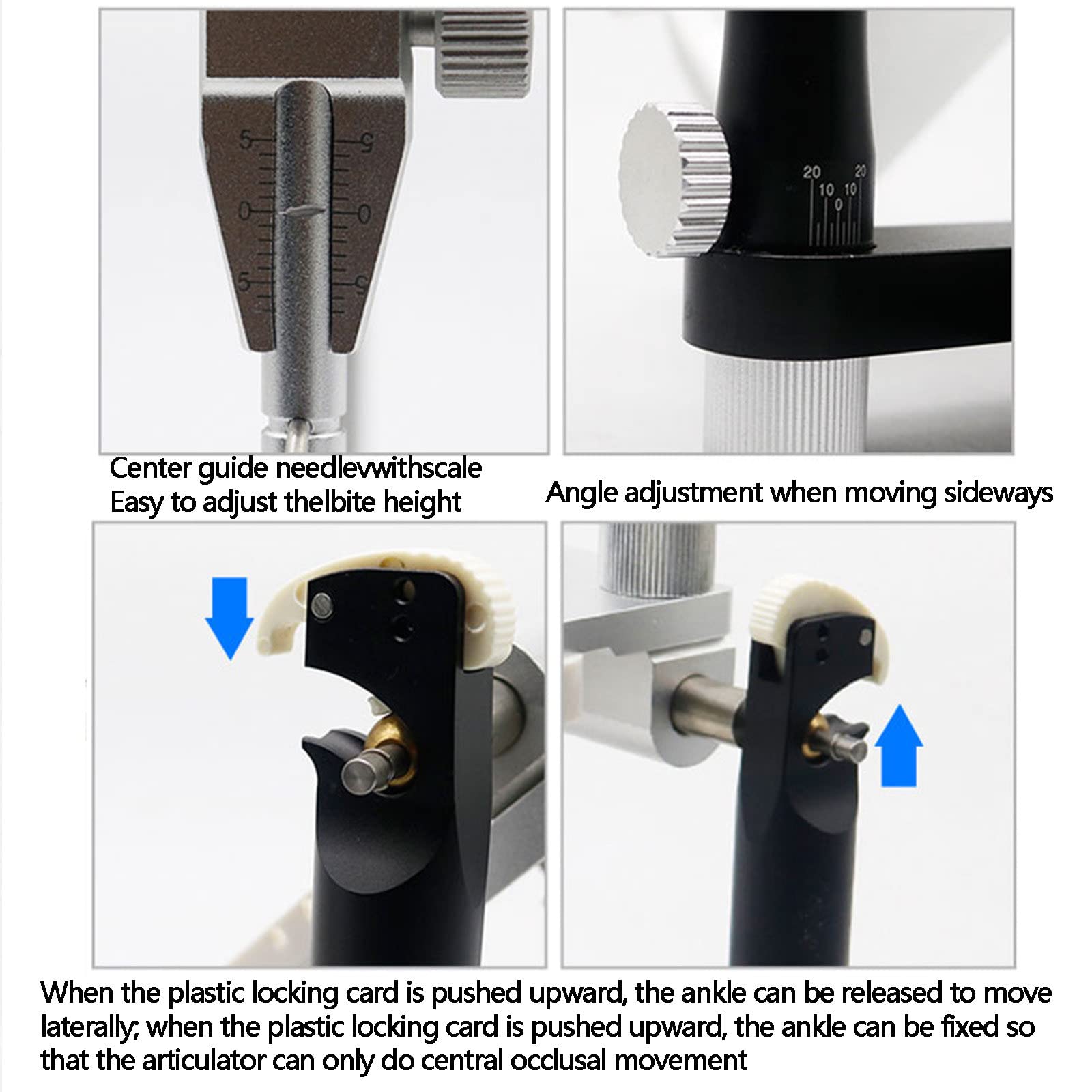 Articolatore Regolabile, Strumento per Laboratorio Odontotecnico, Articolatore Magnetico Dentale, Articolatore Protesico Regolabile per Protesi Odontotecnico Mascella