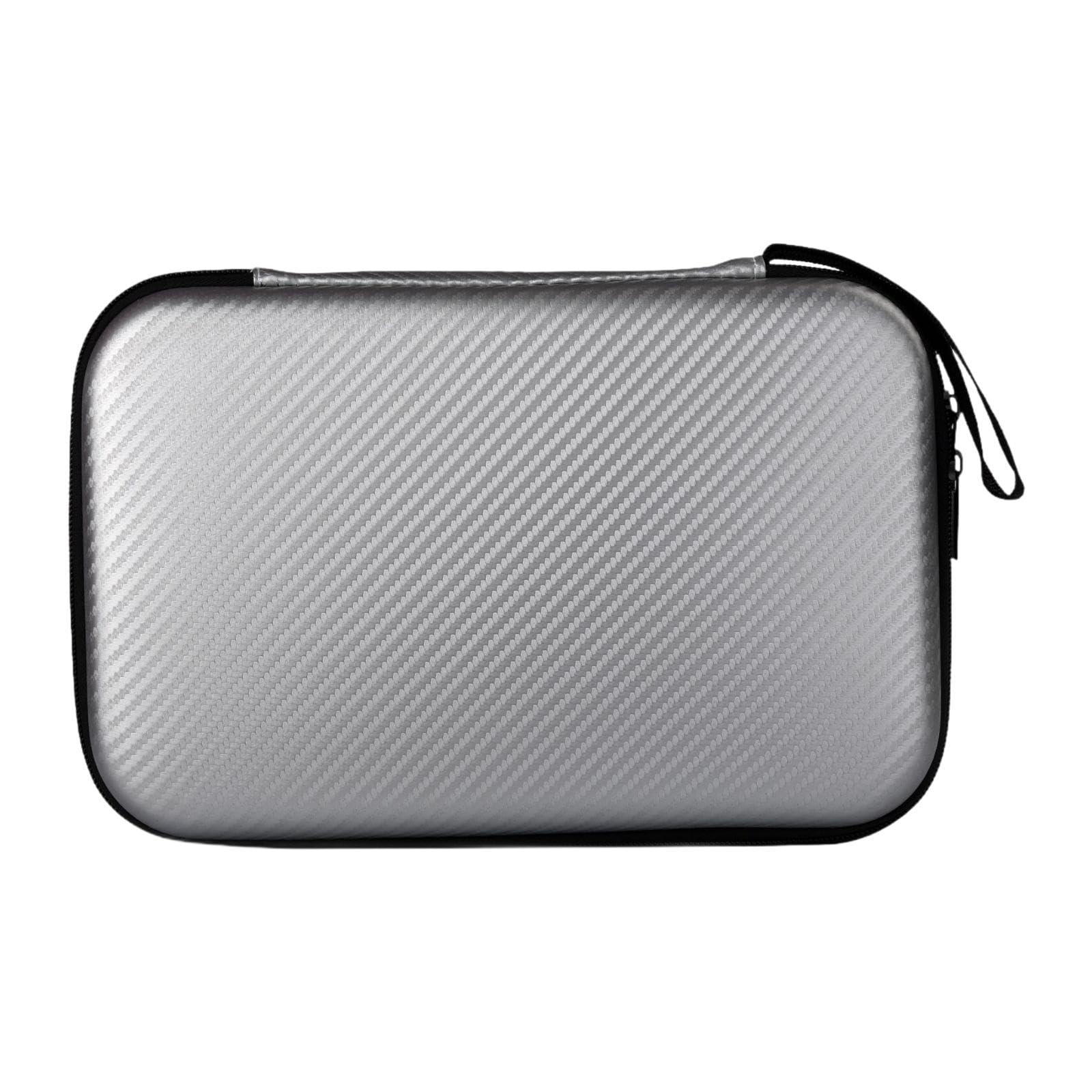 Vaveren Ping Pong Paddle Case for 2 Paddles Portable Training Protector Outdoor Travel Carrier Table Tennis Paddle Case Racket Cover, Silver