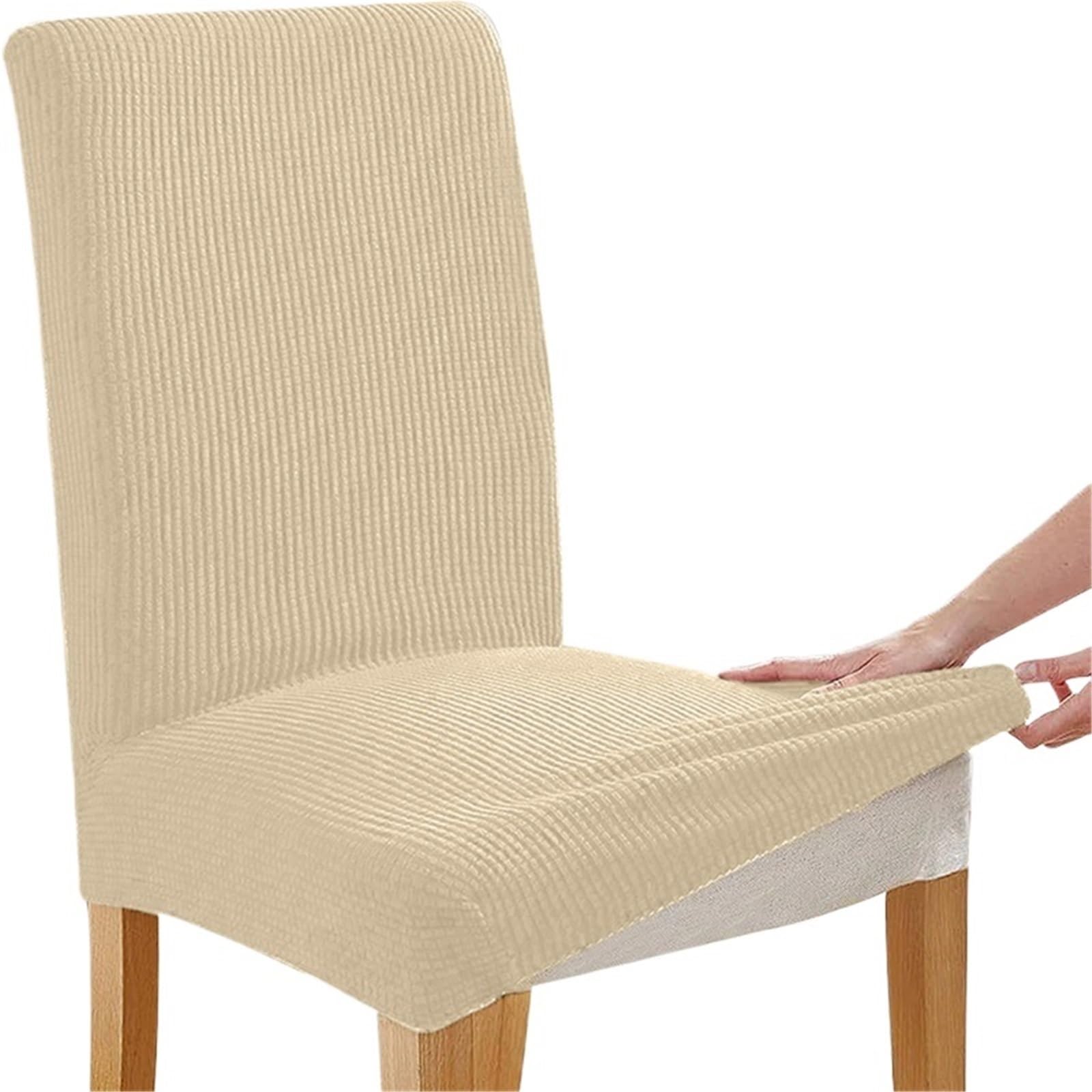 RYQZHHY Chair Cover Corn Kernel Fabric Chair Cover Stretch Long Back Covers Jacquard Dining Room Seat With